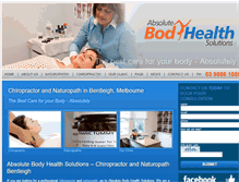 Tablet Screenshot of absolutebodyhealth.com.au